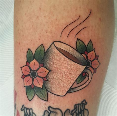 traditional coffee tattoo|More.